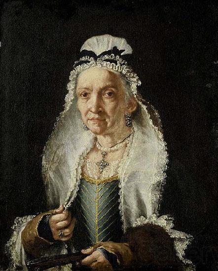 Circle of Fra Galgario Portrait of an Old Lady Norge oil painting art